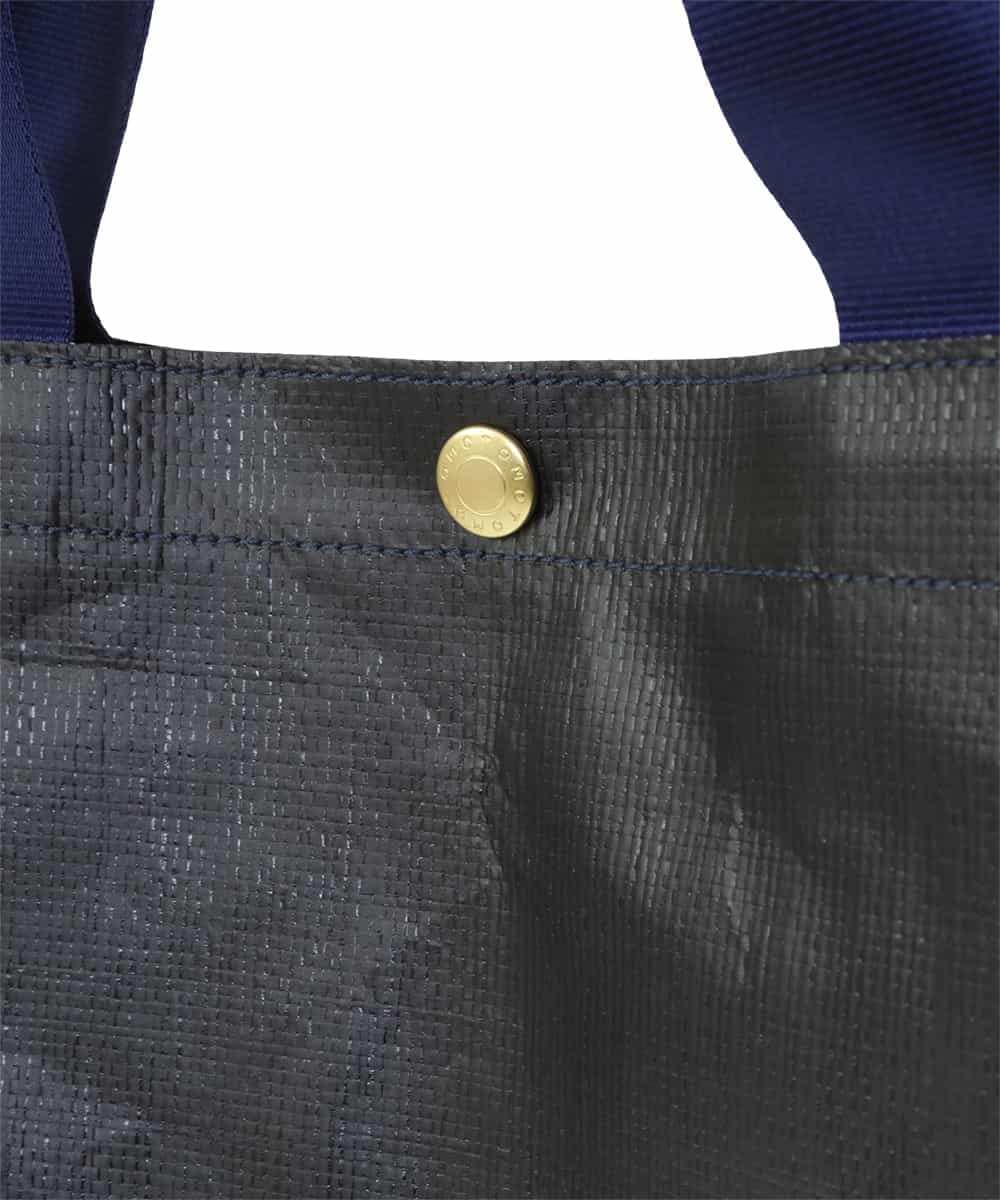 ZM5GT13043 al'aise modulation(アレーズモジュレーション) 【日本製】配色ブラックトートバッグ ネイビー