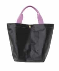 ZM5GT13043 al'aise modulation(アレーズモジュレーション) 【日本製】配色ブラックトートバッグ パープル