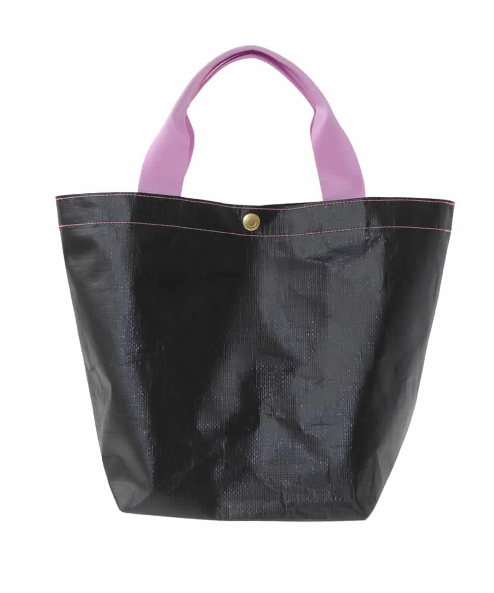 ZM5GT13043 al'aise modulation(アレーズモジュレーション) 【日本製】配色ブラックトートバッグ パープル