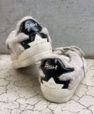 ZM6AE02330 al'aise modulation(アレーズモジュレーション) ファーデザインローカットスニーカー ブラック