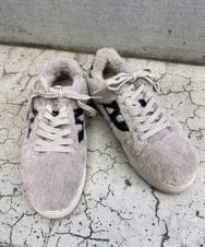 ZM6AE02330 al'aise modulation(アレーズモジュレーション) ファーデザインローカットスニーカー ブラック