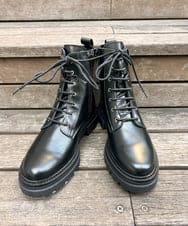 ZM6AE03208 al'aise modulation(アレーズモジュレーション) レースアップレザーブーツ ブラック