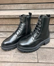 ZM6AE03208 al'aise modulation(アレーズモジュレーション) レースアップレザーブーツ ブラック