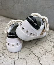 ZM6AE04260 al'aise modulation(アレーズモジュレーション) ラメビジューデザインスニーカー ホワイト