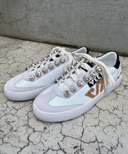 ZM6AE04260 al'aise modulation ラメビジューデザインスニーカー