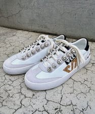 ZM6AE04260 al'aise modulation(アレーズモジュレーション) ラメビジューデザインスニーカー ホワイト