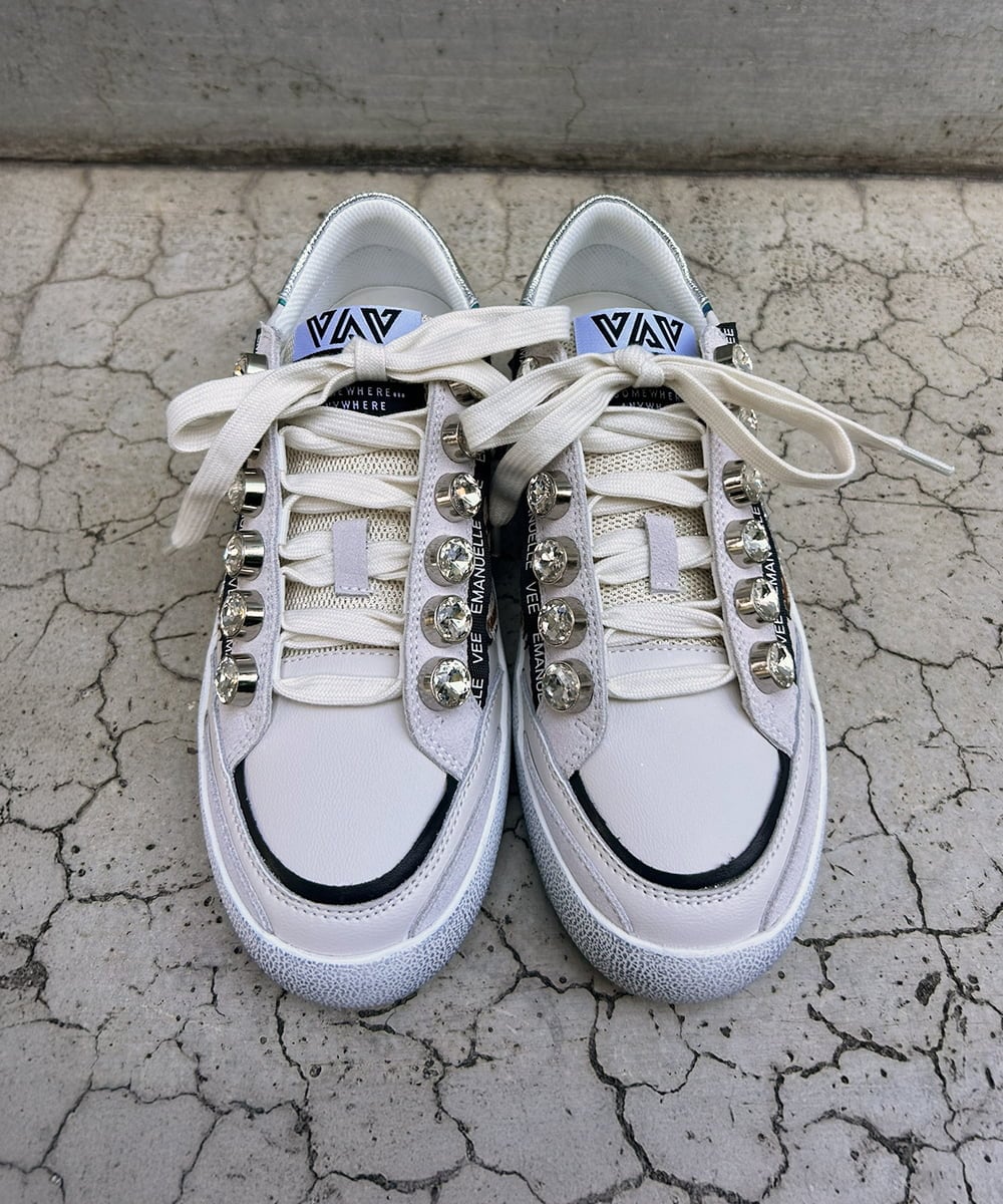 ZM6AE05300 al'aise modulation(アレーズモジュレーション) アニマル柄コラージュデザインスニーカー ベージュ