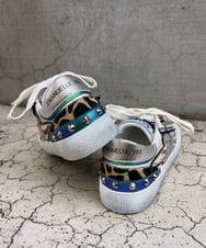 ZM6AE05300 al'aise modulation(アレーズモジュレーション) アニマル柄コラージュデザインスニーカー ベージュ