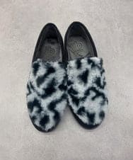 ZM6AE10100 al'aise modulation(アレーズモジュレーション) レオパードモノトーンファーデザインスリッポン ブラック