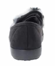 ZM6AE10100 al'aise modulation(アレーズモジュレーション) レオパードモノトーンファーデザインスリッポン ブラック