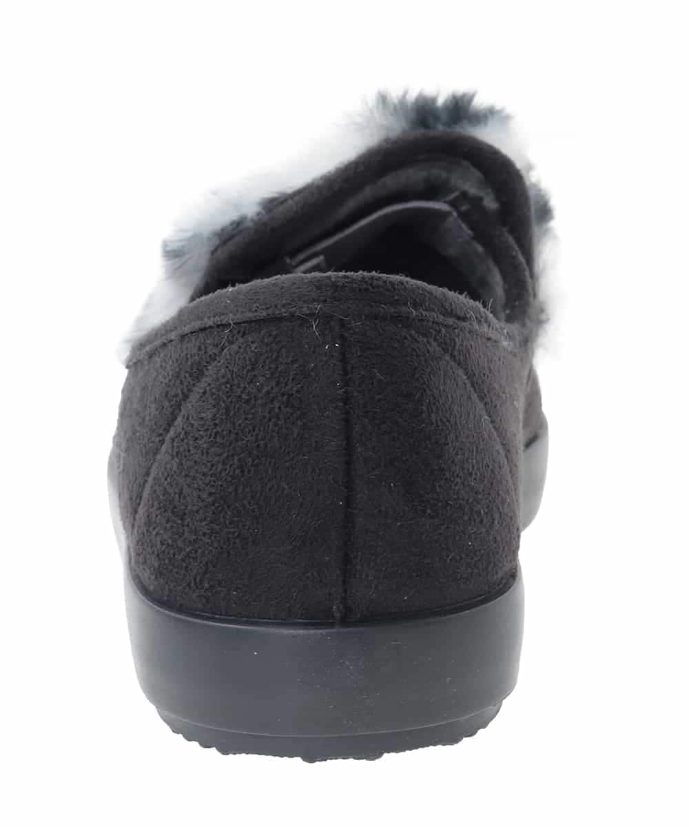 ZM6AE10100 al'aise modulation(アレーズモジュレーション) レオパードモノトーンファーデザインスリッポン ブラック