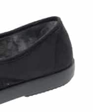 ZM6AE10100 al'aise modulation(アレーズモジュレーション) レオパードモノトーンファーデザインスリッポン ブラック