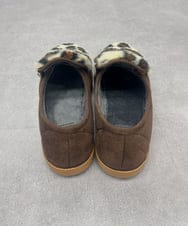 ZM6AE11100 al'aise modulation(アレーズモジュレーション) レオパードファーデザインスリッポン ブラウン