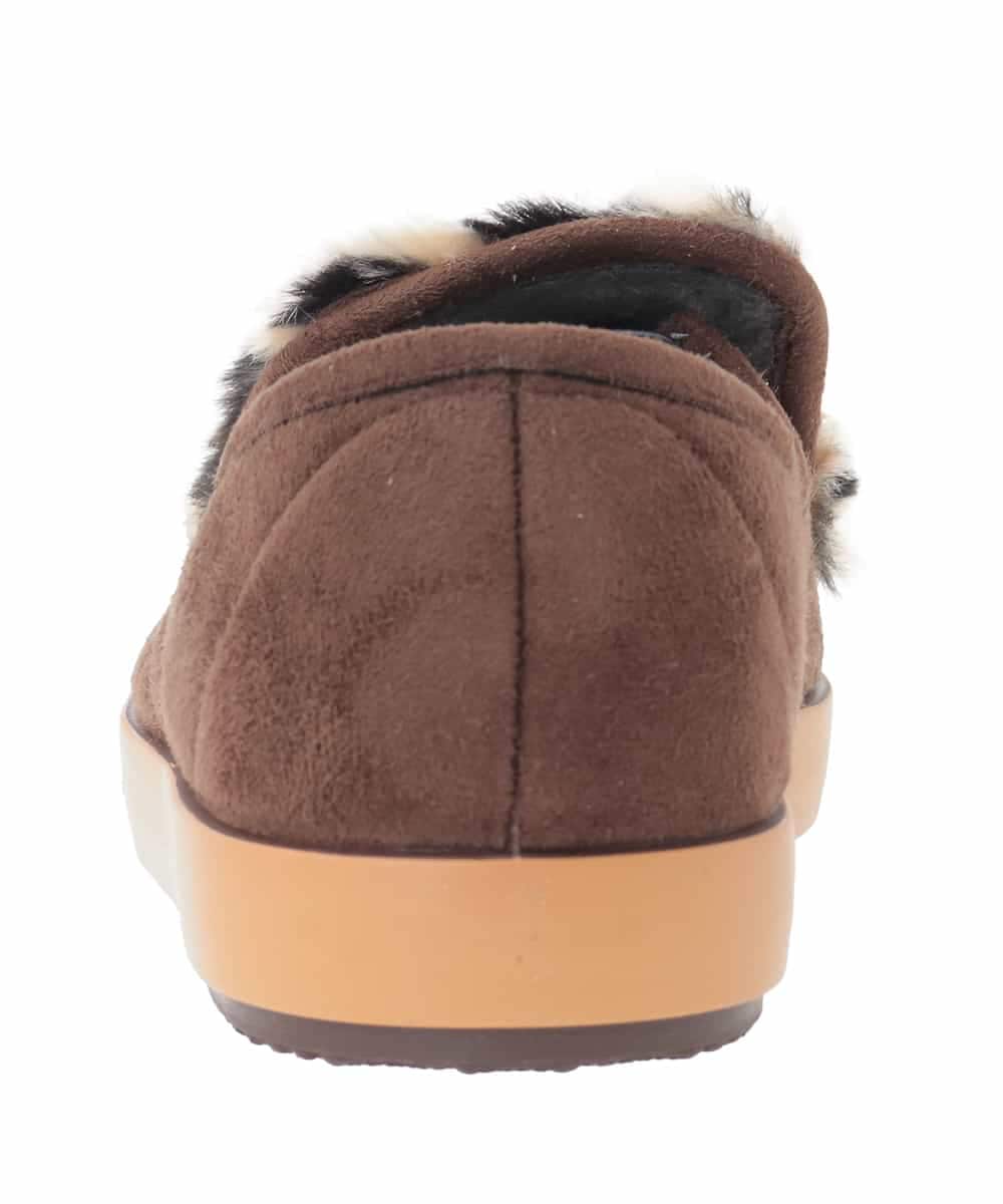 ZM6AE11100 al'aise modulation(アレーズモジュレーション) レオパードファーデザインスリッポン ブラウン