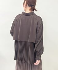 ZMBAE25128 al'aise modulation(アレーズモジュレーション) バックプリーツデザインブラウス ブラウン