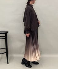 ZMBAE25128 al'aise modulation(アレーズモジュレーション) バックプリーツデザインブラウス ブラウン