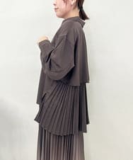 ZMBAE25128 al'aise modulation(アレーズモジュレーション) バックプリーツデザインブラウス ブラウン