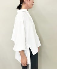 ZMBAE25128 al'aise modulation(アレーズモジュレーション) バックプリーツデザインブラウス ホワイト