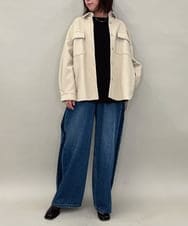 ZMBAE26150 al'aise modulation(アレーズモジュレーション) メルトンライクシャツジャケット アイボリー