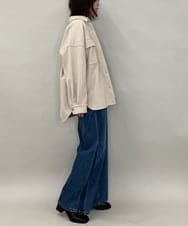 ZMBAE26150 al'aise modulation(アレーズモジュレーション) メルトンライクシャツジャケット アイボリー