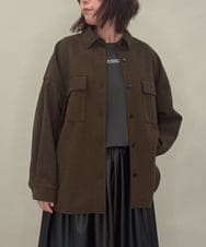 ZMBAE26150 al'aise modulation(アレーズモジュレーション) メルトンライクシャツジャケット ブラウン