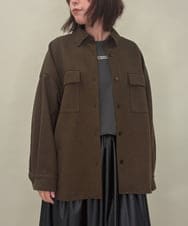 ZMBAE26150 al'aise modulation(アレーズモジュレーション) メルトンライクシャツジャケット ブラウン