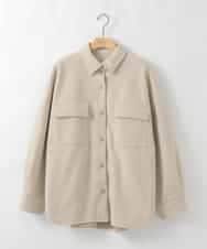 ZMBAE26150 al'aise modulation(アレーズモジュレーション) メルトンライクシャツジャケット アイボリー