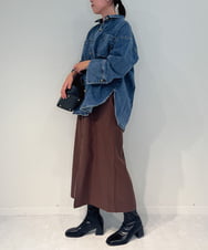 ZMBAE27138 al'aise modulation(アレーズモジュレーション) BIGカフスオーバーシルエットデニムシャツ ブルー