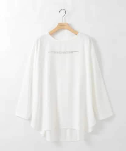 ZMBAE28120 al'aise modulation メッセージロゴTブラウス