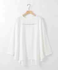 ZMBAE28120 al'aise modulation(アレーズモジュレーション) メッセージロゴTブラウス ホワイト