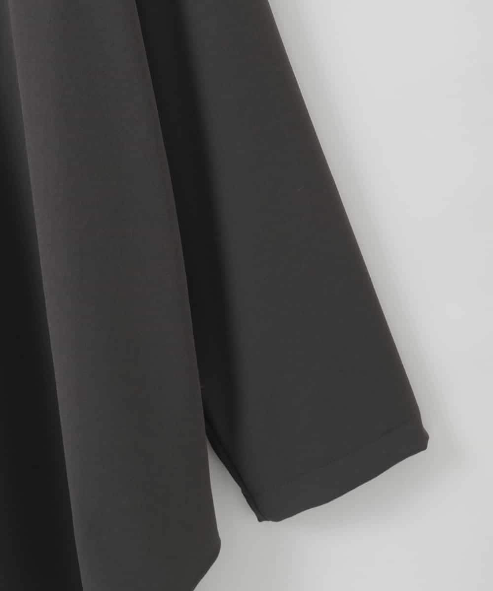 ZMBAE28120 al'aise modulation(アレーズモジュレーション) メッセージロゴTブラウス ダークグレー