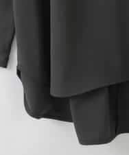 ZMBAE28120 al'aise modulation(アレーズモジュレーション) メッセージロゴTブラウス ダークグレー