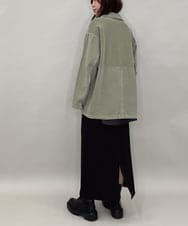 ZMBAE29170 al'aise modulation(アレーズモジュレーション) デニムライクオーバーシャツ カーキ