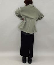 ZMBAE29170 al'aise modulation(アレーズモジュレーション) デニムライクオーバーシャツ カーキ