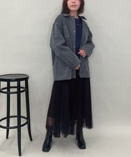 ZMBAE29170 al'aise modulation(アレーズモジュレーション) デニムライクオーバーシャツ ブラック