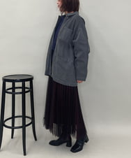 ZMBAE29170 al'aise modulation(アレーズモジュレーション) デニムライクオーバーシャツ ブラック