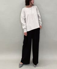 ZMBAE30130 al'aise modulation(アレーズモジュレーション) 【洗える】テールロングミニマムブラウス ベージュ