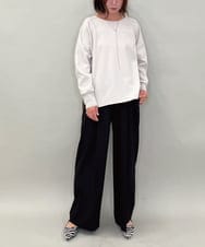 ZMBAE30130 al'aise modulation(アレーズモジュレーション) 【洗える】テールロングミニマムブラウス ベージュ