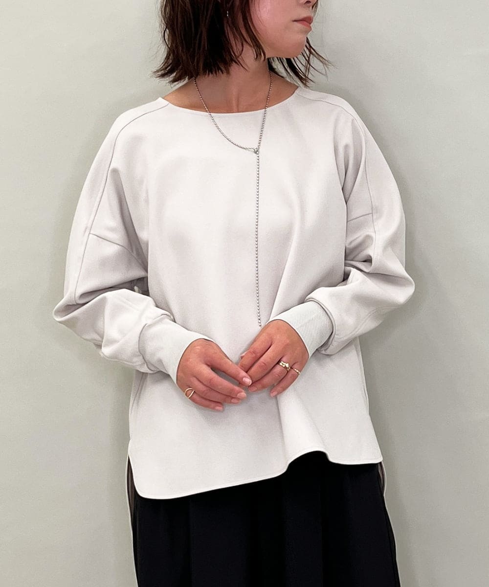 ZMBAE30130 al'aise modulation 【洗える】テールロングミニマムブラウス