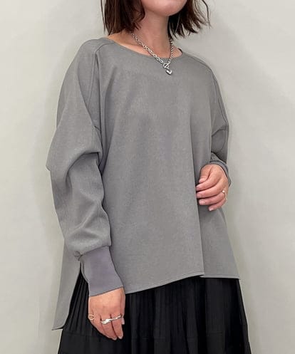 ZMBAE30130 al'aise modulation 【洗える】テールロングミニマムブラウス