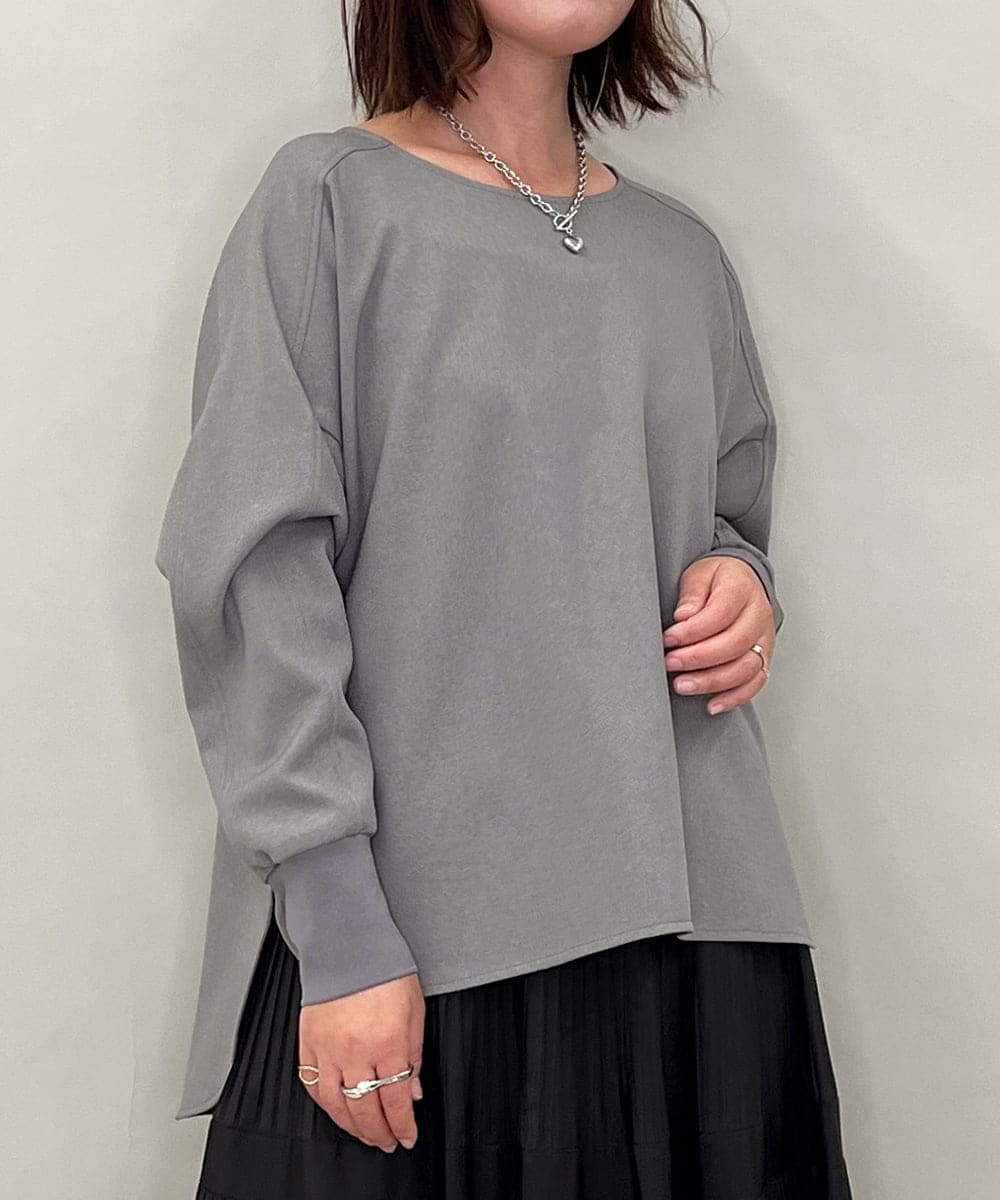 ZMBAE30130 al'aise modulation 【洗える】テールロングミニマムブラウス