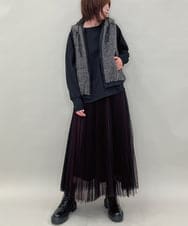 ZMBAE30130 al'aise modulation(アレーズモジュレーション) 【洗える】テールロングミニマムブラウス ブラック