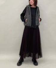 ZMBAE30130 al'aise modulation(アレーズモジュレーション) 【洗える】テールロングミニマムブラウス ブラック