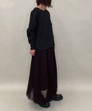 ZMBAE30130 al'aise modulation(アレーズモジュレーション) 【洗える】テールロングミニマムブラウス ブラック