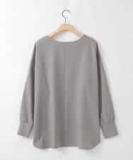 ZMBAE30130 al'aise modulation(アレーズモジュレーション) 【洗える】テールロングミニマムブラウス ダークグレー