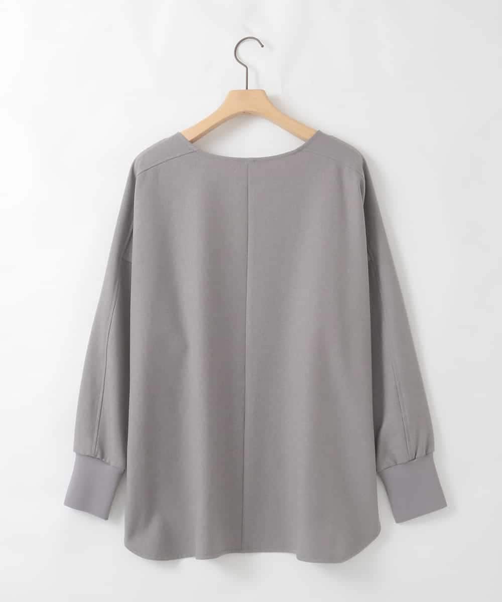 ZMBAE30130 al'aise modulation(アレーズモジュレーション) 【洗える】テールロングミニマムブラウス ダークグレー