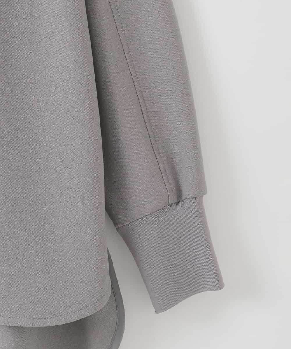 ZMBAE30130 al'aise modulation(アレーズモジュレーション) 【洗える】テールロングミニマムブラウス ダークグレー