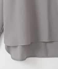 ZMBAE30130 al'aise modulation(アレーズモジュレーション) 【洗える】テールロングミニマムブラウス ダークグレー