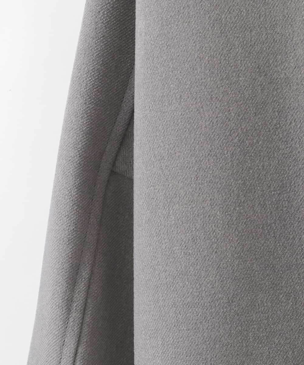 ZMBAE30130 al'aise modulation(アレーズモジュレーション) 【洗える】テールロングミニマムブラウス ダークグレー