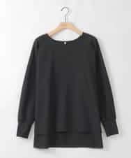 ZMBAE30130 al'aise modulation(アレーズモジュレーション) 【洗える】テールロングミニマムブラウス ブラック